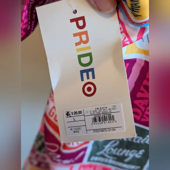 Target Pride Adult Pajama Satin Top Size Large - Picture 5 of 7